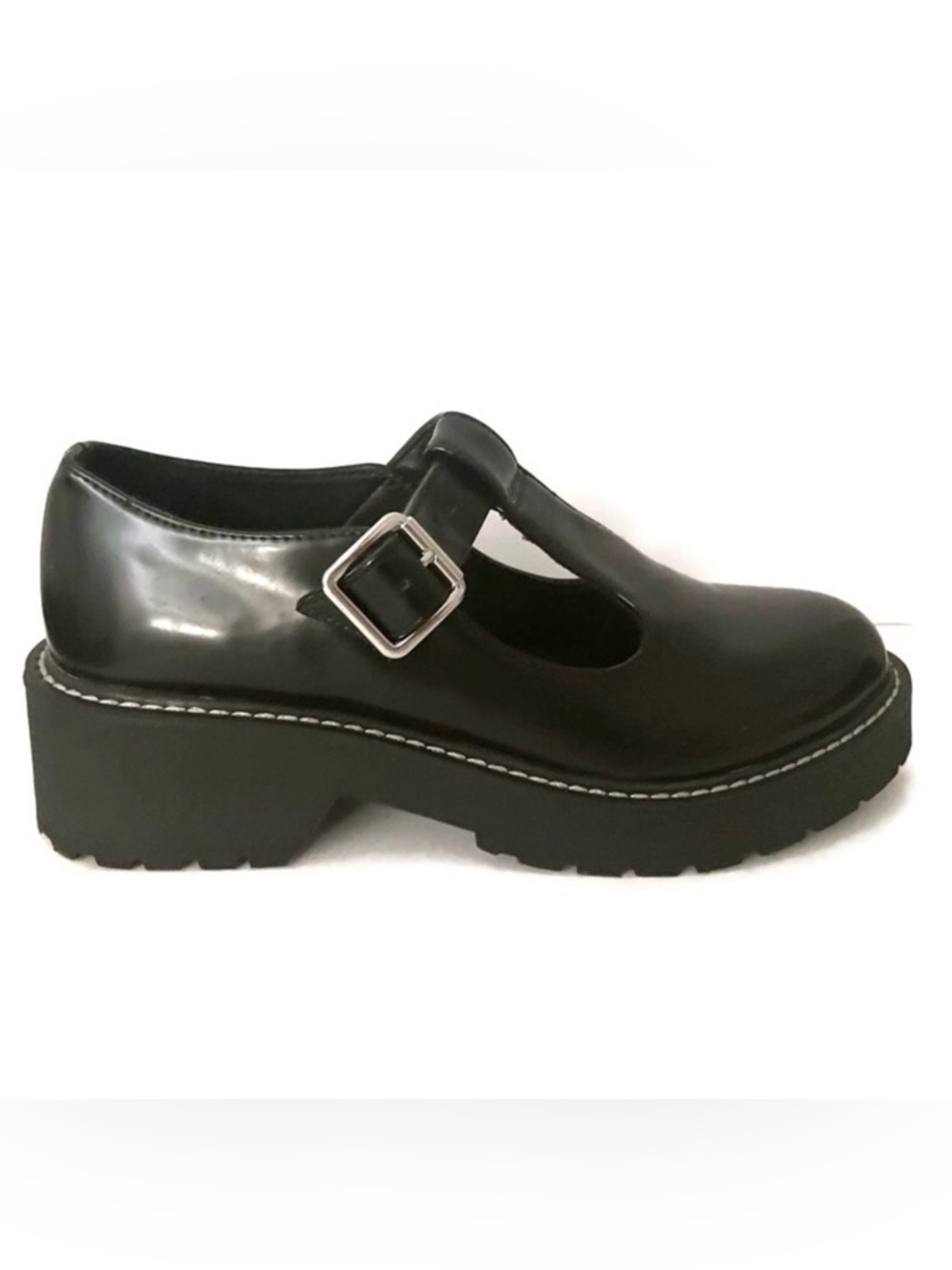Madden Girl Mary Jane Black T-Bar Platform Shoes Chunky Y2K Academia Women’s 8